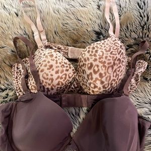 Two Victoria secrets Lined Demi size 38B